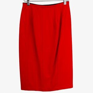 Untitled Red Stitch Accent Pencil Skirt